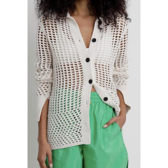 Jade L S Cardigan Knit Whitecap Gray